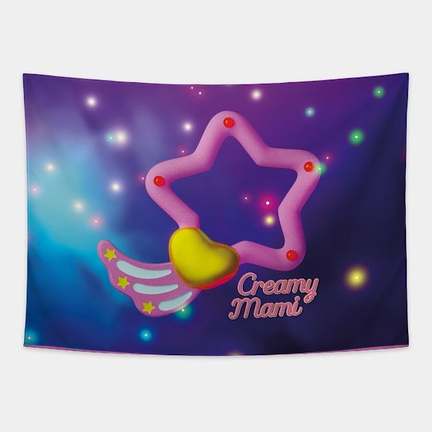 Creamy Mami Lumina Star Sky Tapestry by La Debba Art