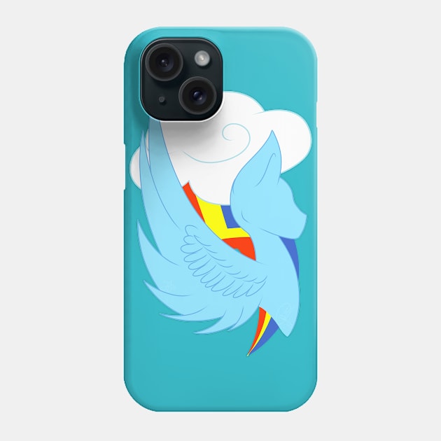 Silhouette - Rainbow Dash Phone Case by ForsakenSky