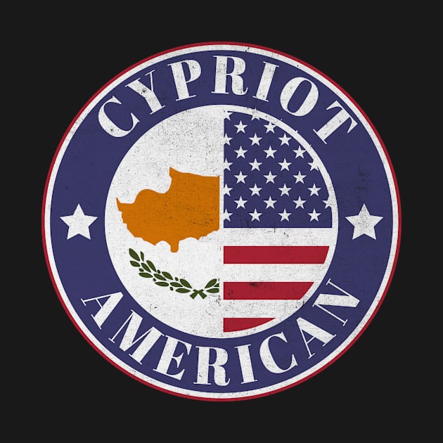 Proud Cypriot-American Badge - Cyprus Flag by Yesteeyear