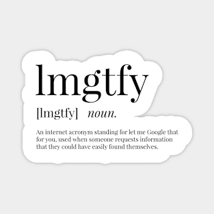 Lmgtfy Definition Magnet