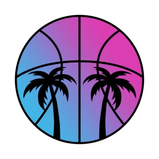 Miami Vice Beach Basketball - White T-Shirt