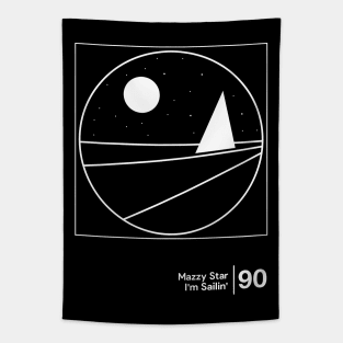 I'm Sailin' - Minimalist Style Graphic Design Tapestry