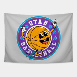 Utah Basketball - Retro Hoops Tapestry