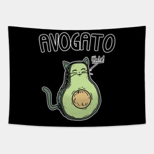 Hola Avogato Cat Meow Avocado Workout Gift Tapestry