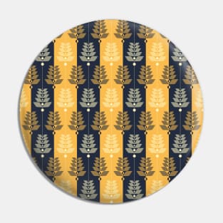 Modern yellow blue color flower pattern Pin