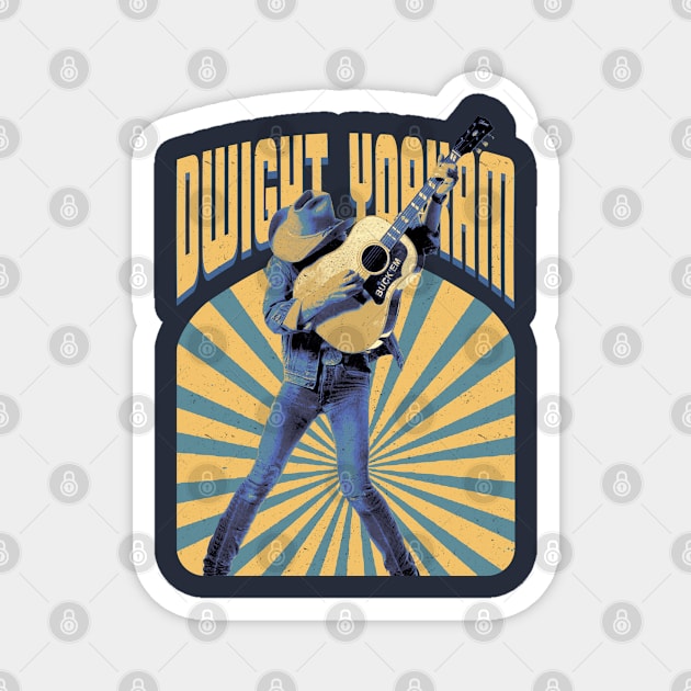 Dwight Yoakam Guitar Vintage Magnet by OliverIsis33