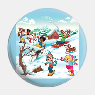 Winter Scene Pin