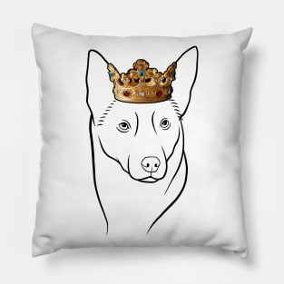 Australian Kelpie Dog King Queen Wearing Crown Pillow