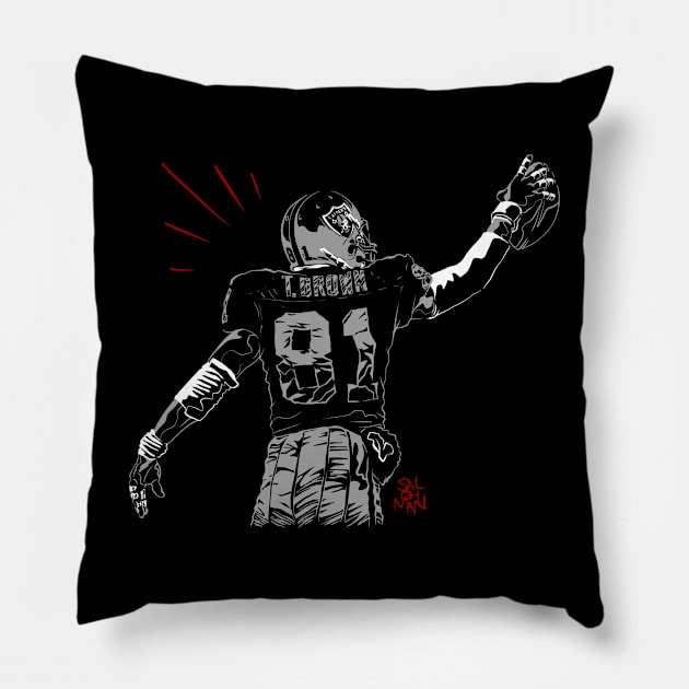 T. Brown Pillow by salohman