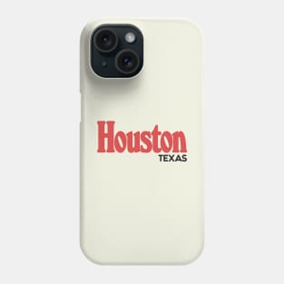 Houston Texas - Retro Design Phone Case