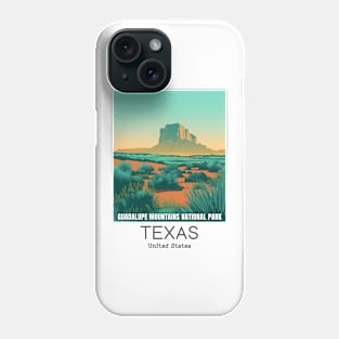 A Vintage Travel Illustration of Guadalupe Mountains National Park - Texas - US Phone Case