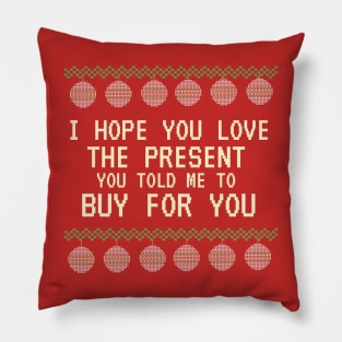 Funny Witty Christmas Saying Pillow