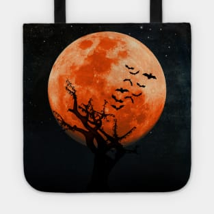 Spooky Halloween Moon Tote