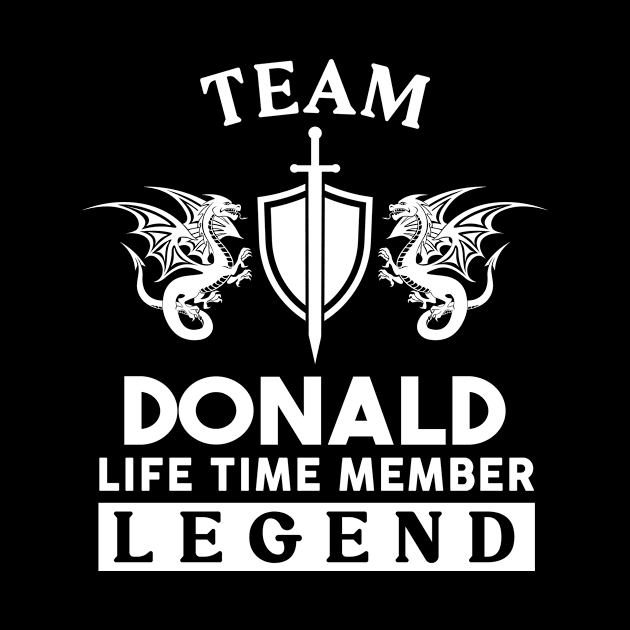 Donald Name T Shirt - Donald Life Time Member Legend Gift Item Tee by unendurableslemp118