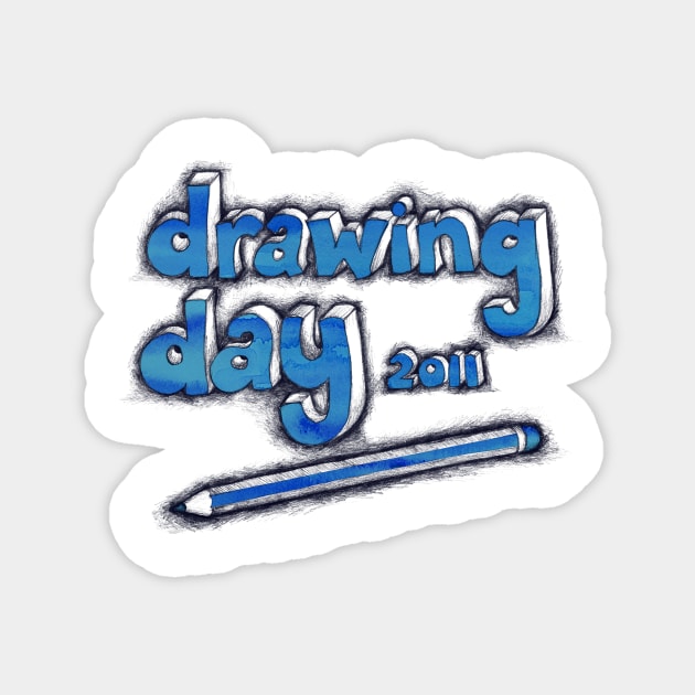 Drawing Day Tee 2 Magnet by micklyn