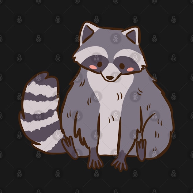 Cute little raccoon illustration by Yarafantasyart