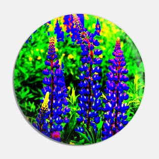 Texas Bluebonnet Wildflowers Pin