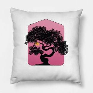 Pink Landscape Bonsai Pillow