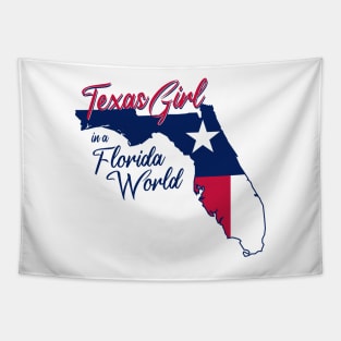 Texas Girl In A Florida World Tapestry