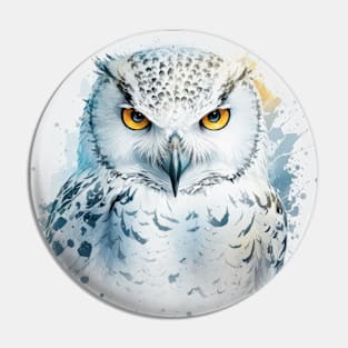 Owl Portrait Animal Painting Wildlife Outdoors Adventure Pin