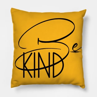 Be Kind Yellow Positive Inspirational Christian Faith Based Design Pillow