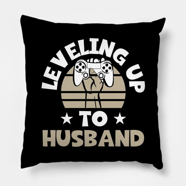 Engagement Announcement For Gamers - Leveling Up To Husband Pillow by InnerMagic