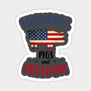 Firework Pig and Freedom. Magnet