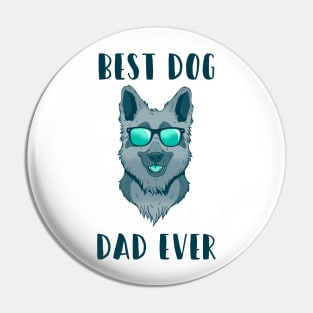 Best Dog Dad Ever T-Shirt Design Pin