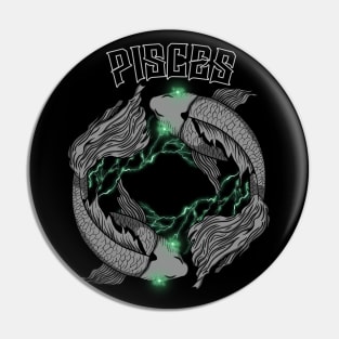 Lightning Pisces (Green) Pin