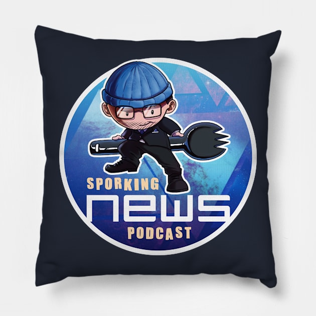 Spork in Black Pillow by Sporking News Podcast