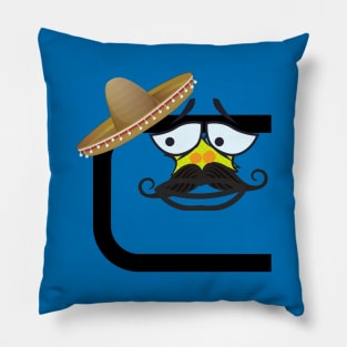 Funny Mexican C Initial Pillow
