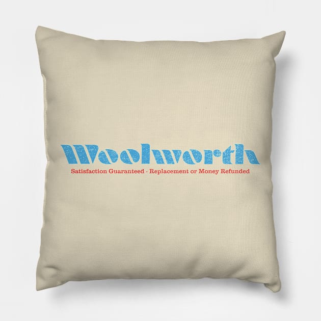 Distressed Woolworth's Pillow by Tee Arcade