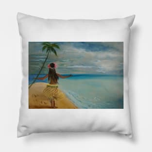 Hula Grass Skirt Pillow