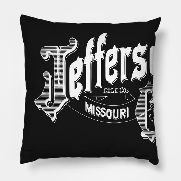 Vintage Jefferson City, MO Pillow by DonDota