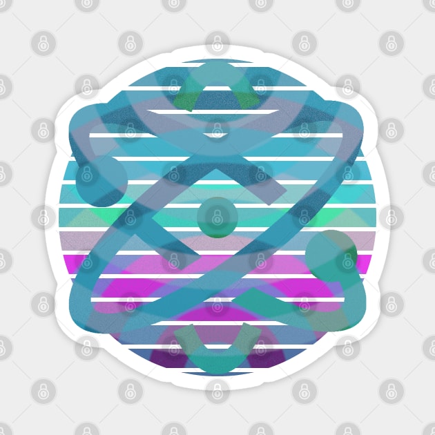 Retro-futuristic atom 2 Magnet by Sarcastic101