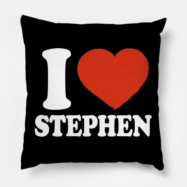 I Love Stephen Pillow by Saulene