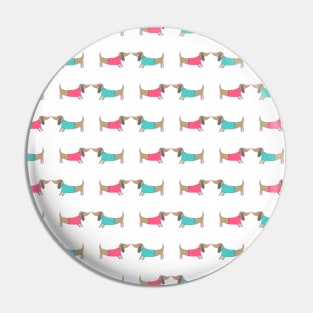 Dachshunds in love pattern Pin