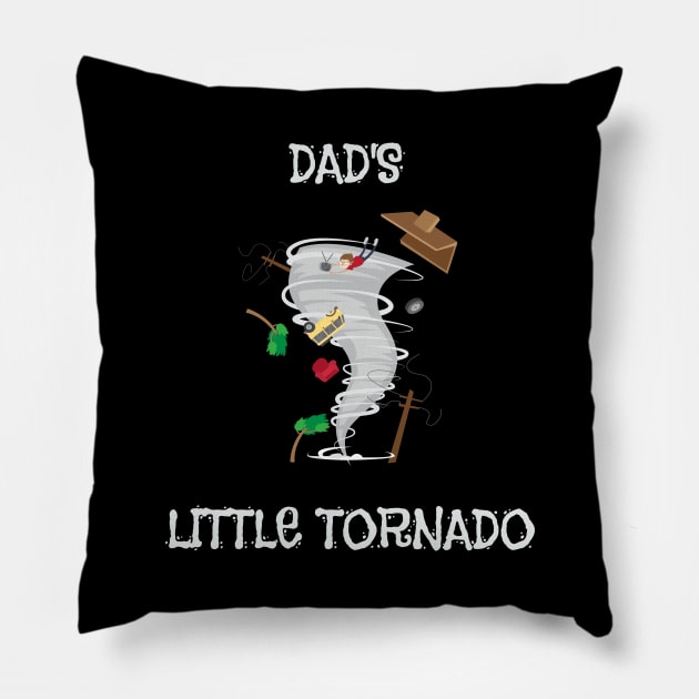 Cute Dad's Little Tornado Kids Pillow by theperfectpresents