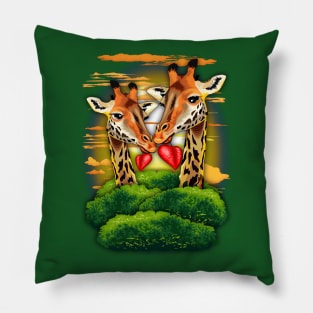 Giraffes in love Pillow