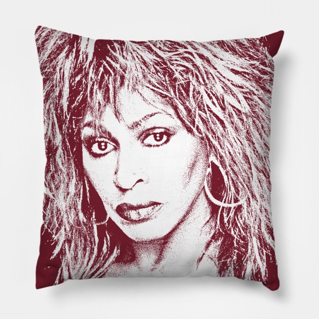 Tina Turner ///// 80s Style Retro Fan Art Design Pillow by DankFutura