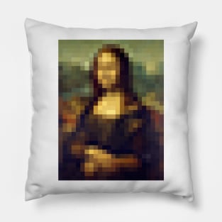 Mona Lisa Pixels Pillow