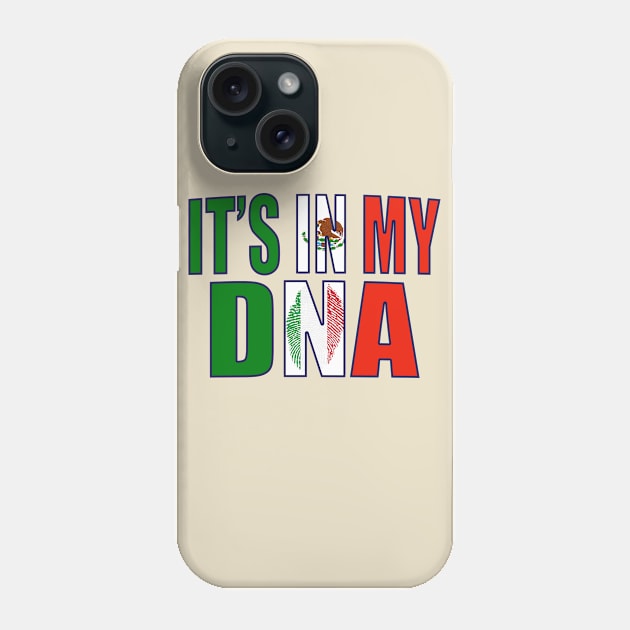 Mexican And Italian DNA Mix Flag Heritage Gift Phone Case by Just Rep It!!