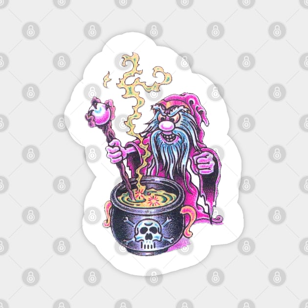 Wizard tatoo art Magnet by wizooherb