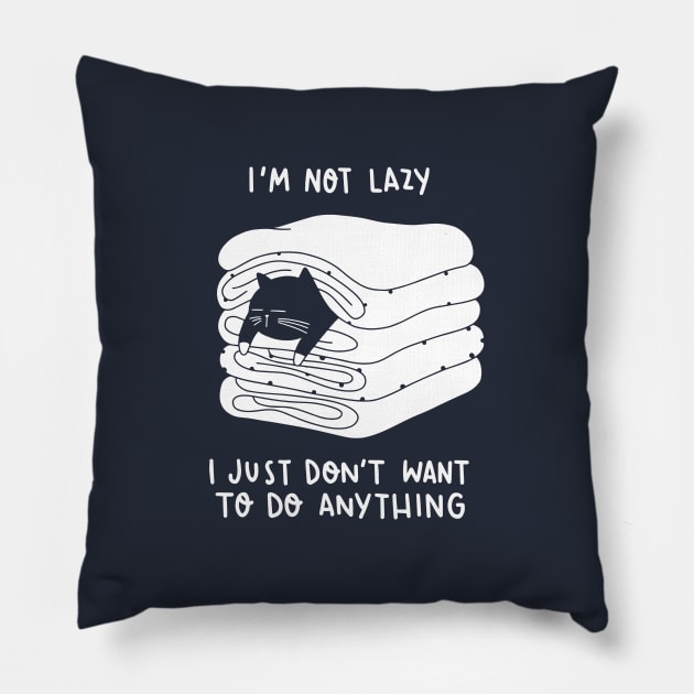 I am not lazy... Pillow by Moonaries illo