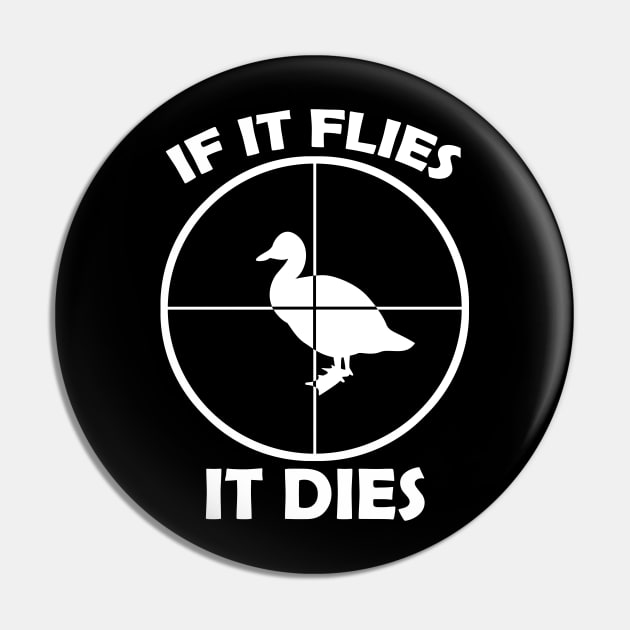 Fast Food Diet - Duck Hunting - Hunter Crosshair Pin by Trade Theory