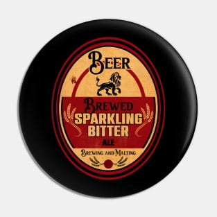 Brewing Beer Vintage Label Pin