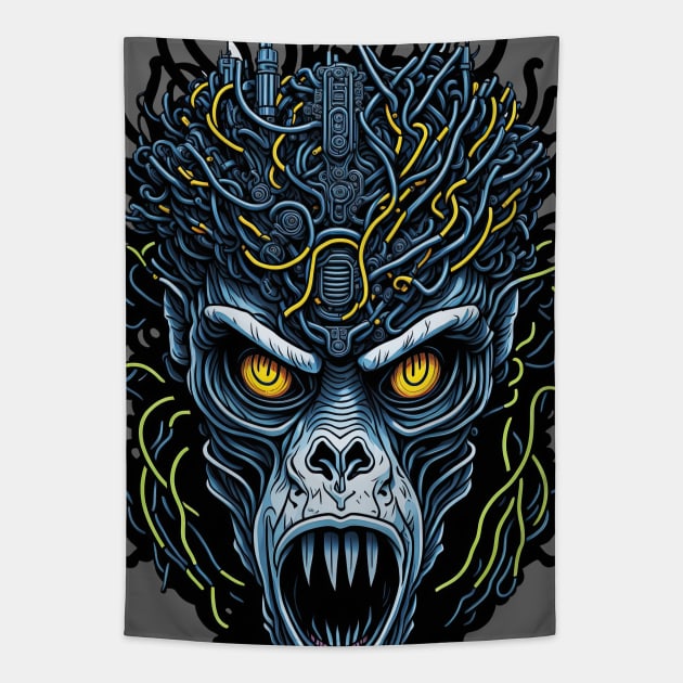 Techno Apes S02 D53 Tapestry by Houerd