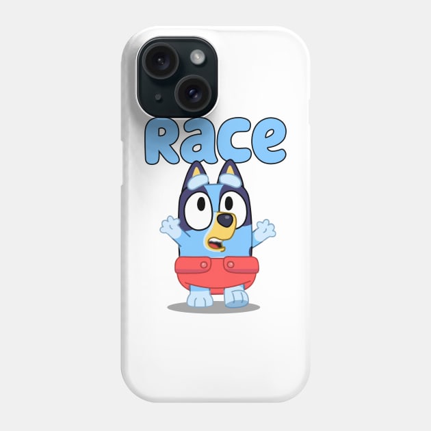 Bluey and Bingo race funny Phone Case by Justine Nolanz