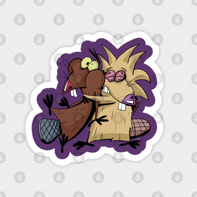 Angry Beavers Magnet by Black Snow Comics
