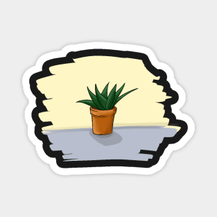 Snake Plant Sketch Magnet